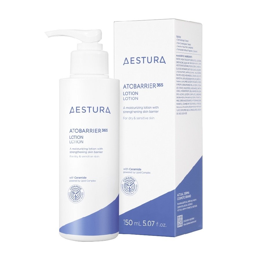 Chai sữa dưỡng AESTURA ATOBARRIER365 Lotion 150ml và hộp