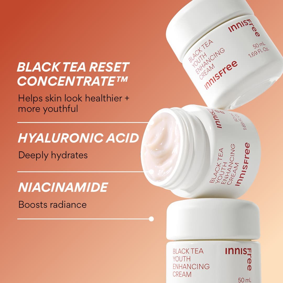 Kem dưỡng trà đen Innisfree Black Tea Youth Enhancing Cream 50ml - Ảnh 2