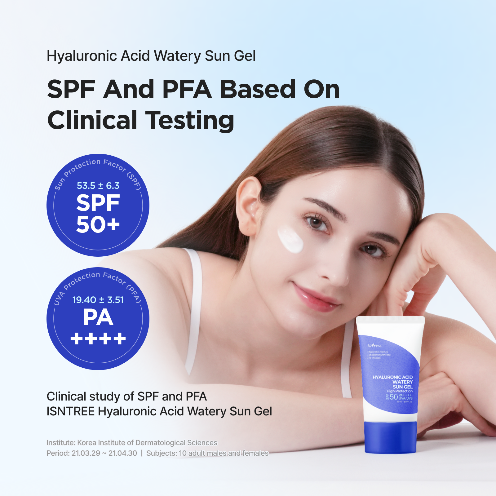 Kem chống nắng Isntree Hyaluronic Acid Watery Sun Gel SPF50+ PA++++ 50ml - Ảnh 3