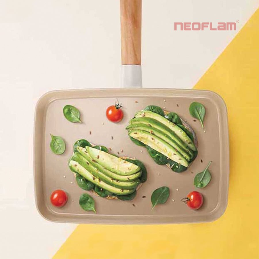 Chảo chữ nhật Neoflam Fika Brunch 29cm kèm nắp - Ảnh 3