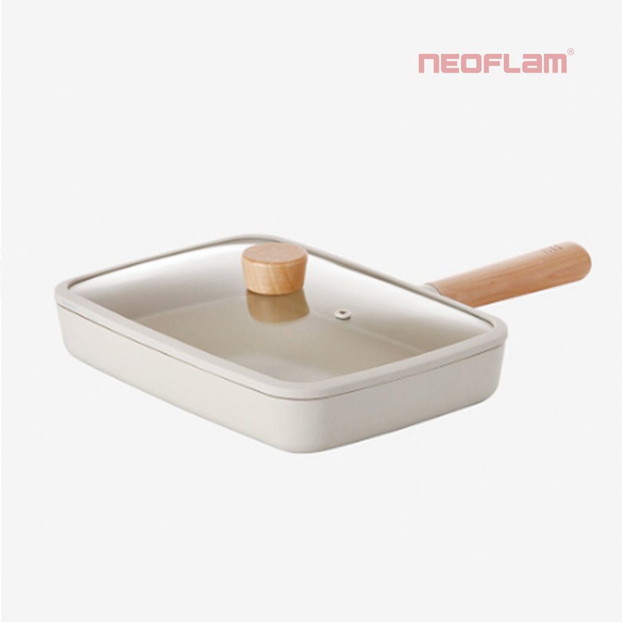 Chảo chữ nhật Neoflam Fika Brunch 29cm kèm nắp