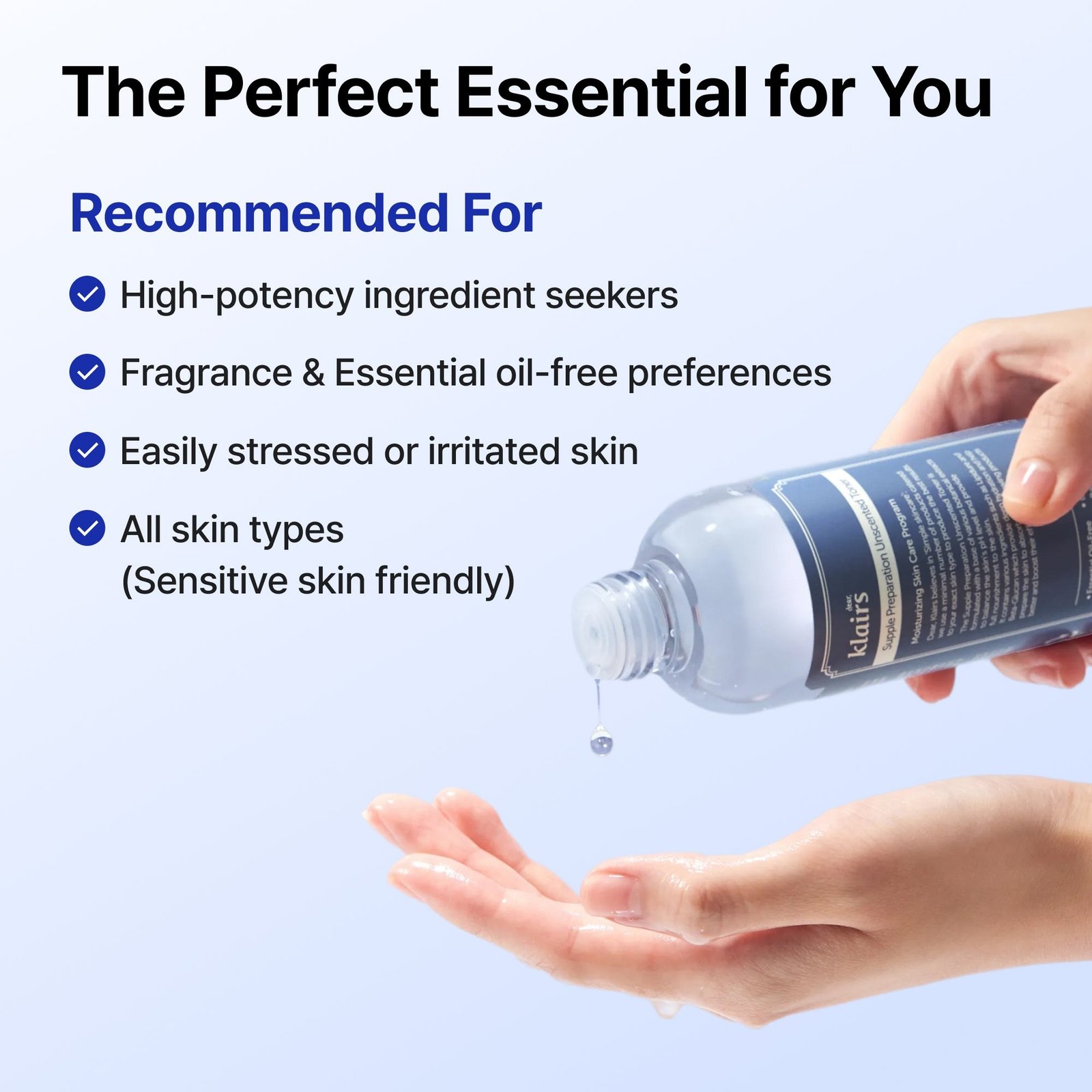 Nước hoa hồng Dear, Klairs Supple Preparation Unscented Toner 180 ml - Ảnh 2