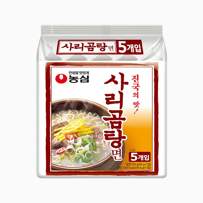 Mì Nongshim Sarigomtang vị súp xương bò lốc 5 × 110 g