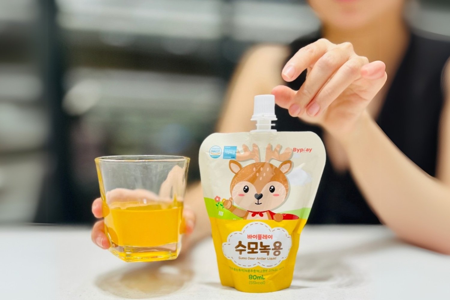 Nước nhung hươu BYPLAY Sumo Deer Antler Liquid 80ml × 10 gói - Ảnh 3