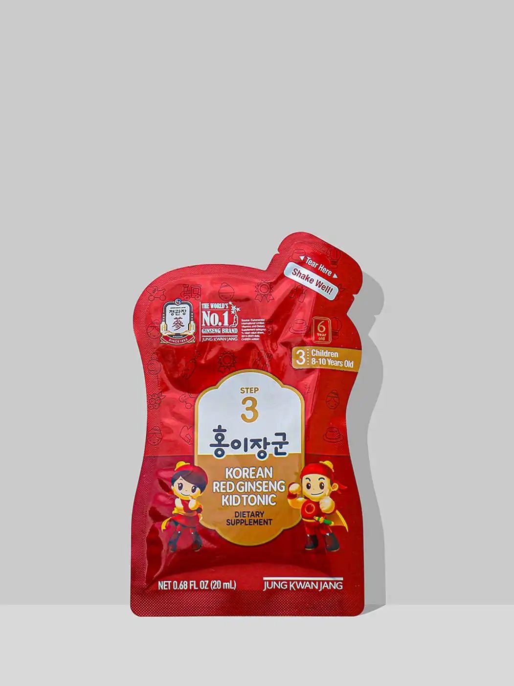 Nước hồng sâm JUNG KWAN JANG Kid Tonic Step 3 cho trẻ 8–10 tuổi 20 ml × 30 gói - Ảnh 3