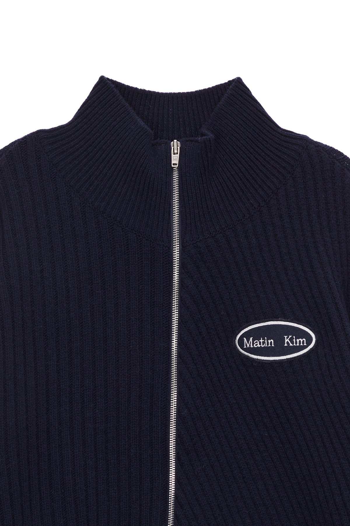 Áo cardigan MATIN KIM High Neck Zip màu navy MK229NCD016M0NA - Ảnh 2