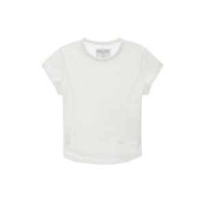Áo thun croptop MATIN KIM Slim Line Half màu trắng MK2411TS010MWH