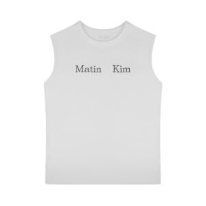 Áo không tay MATIN KIM Logo Sleeveless màu trắng MK2279TS051M0WH