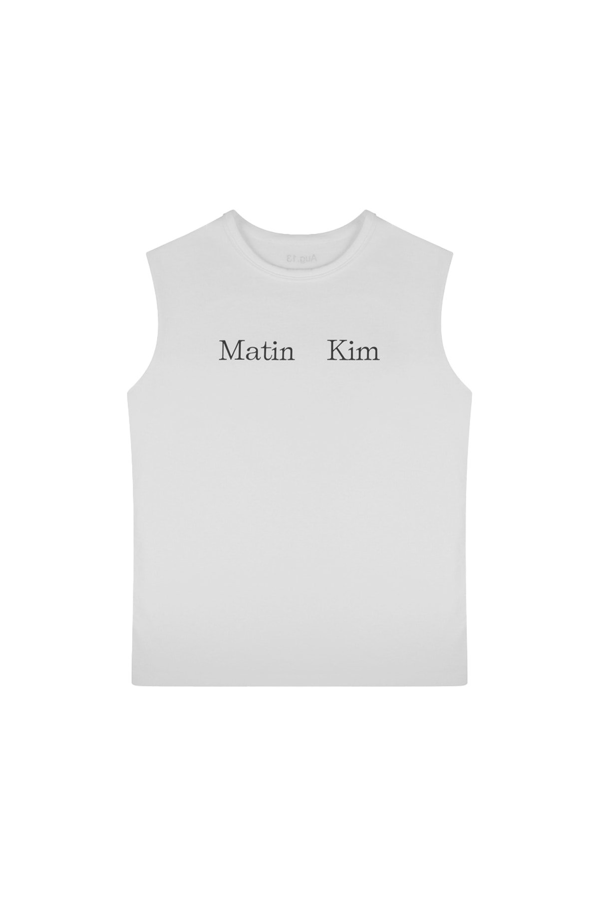 Áo không tay MATIN KIM Logo Sleeveless màu trắng MK2279TS051M0WH