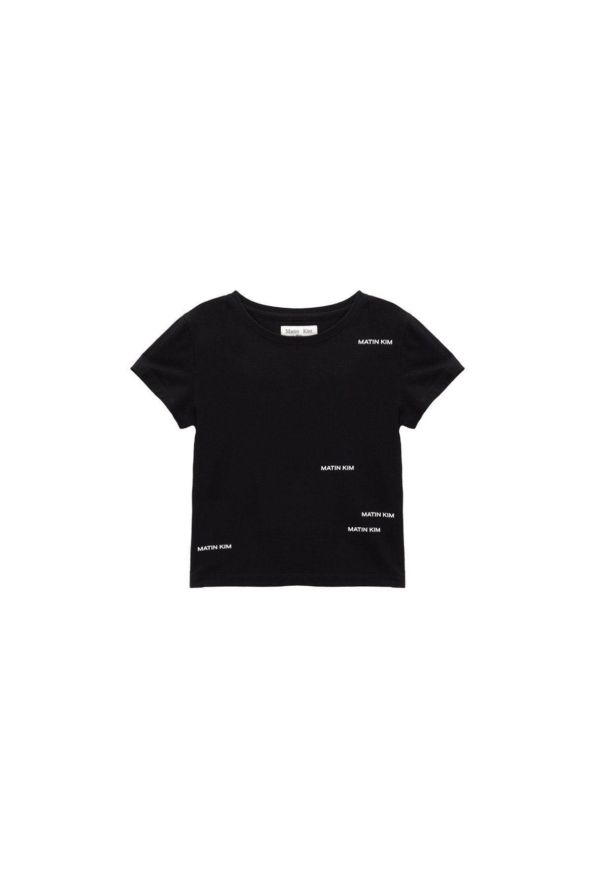 Áo thun croptop MATIN KIM Small Logo màu đen MK2377TS044M0BB