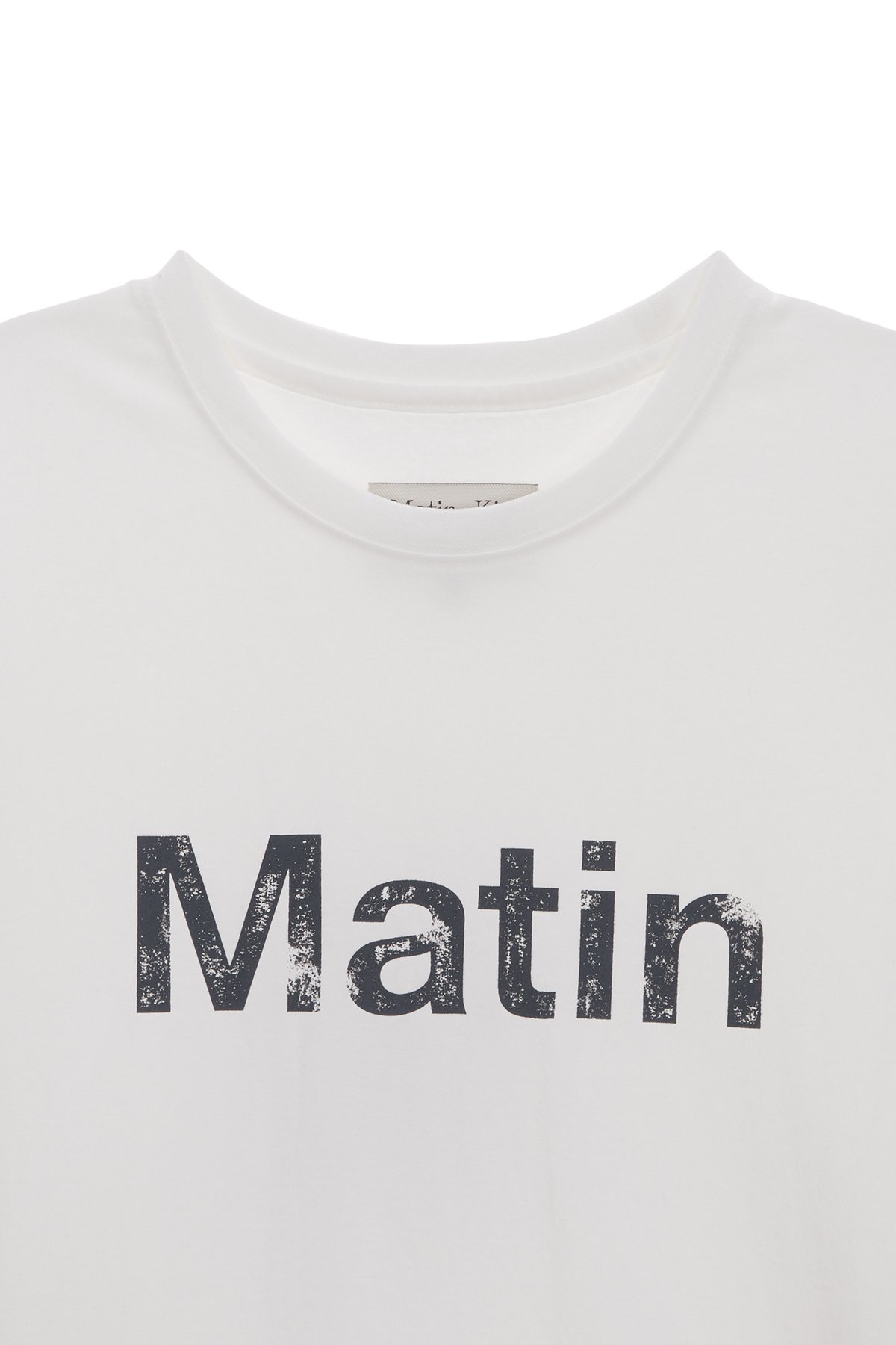 Áo thun nam MATIN KIM Vintage Big Logo Slim màu trắng MK2434TS541HWH - Ảnh 2