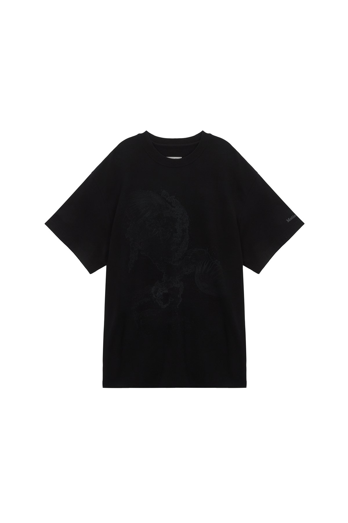 Áo thun nam MATIN KIM Oversize Big Graphic màu đen MK2434TS543HBB