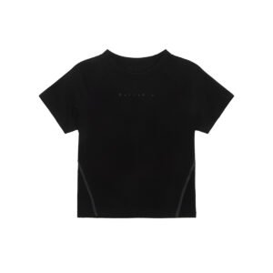 Áo thun croptop MATIN KIM Two Tone Cutted Raglan màu đen MK2434TS025MBB