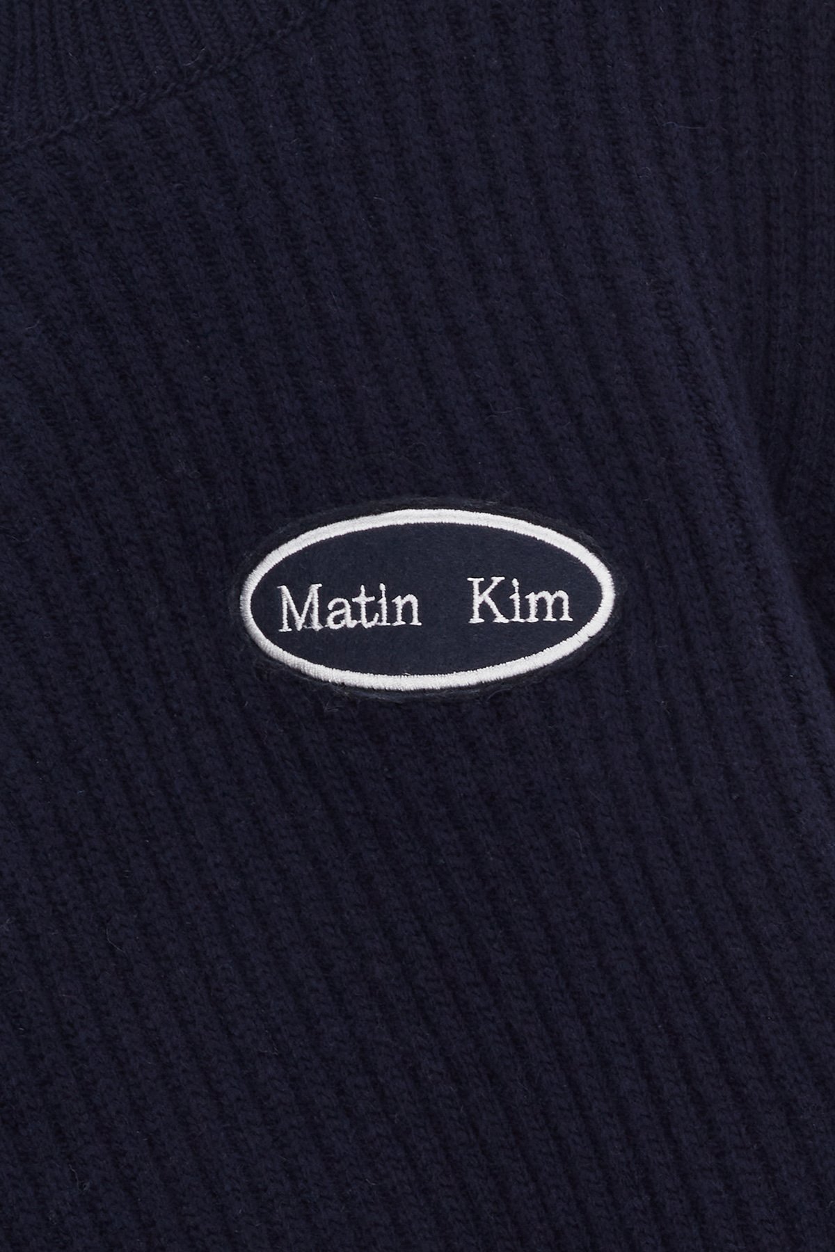 Áo cardigan MATIN KIM High Neck Zip màu navy MK229NCD016M0NA - Ảnh 3