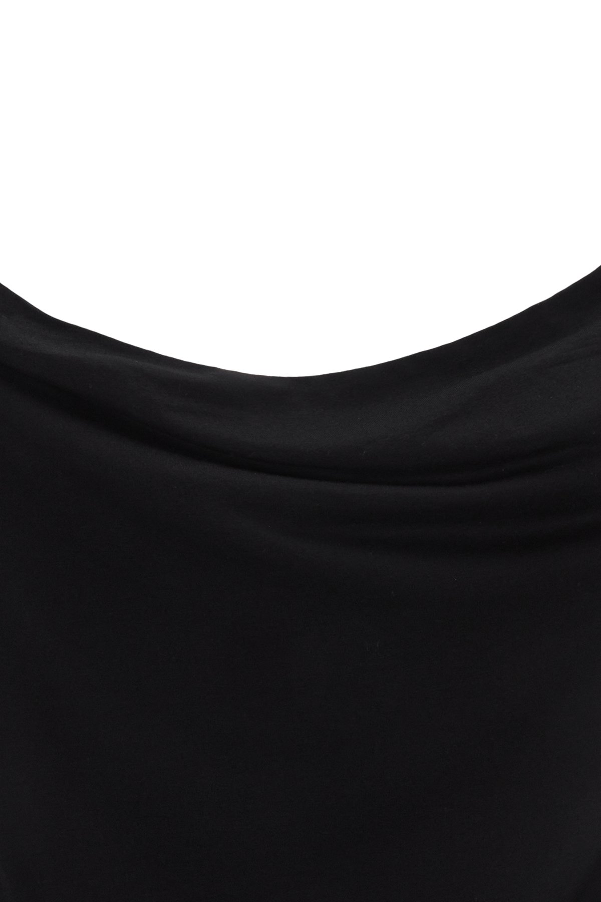 Áo lệch vai MATIN KIM One Shoulder Drapery màu đen MK2434TS028MBB - Ảnh 3