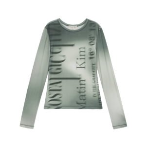 Áo dài tay MATIN KIM Nostalgic Print màu khaki MK2377TS046M0KH