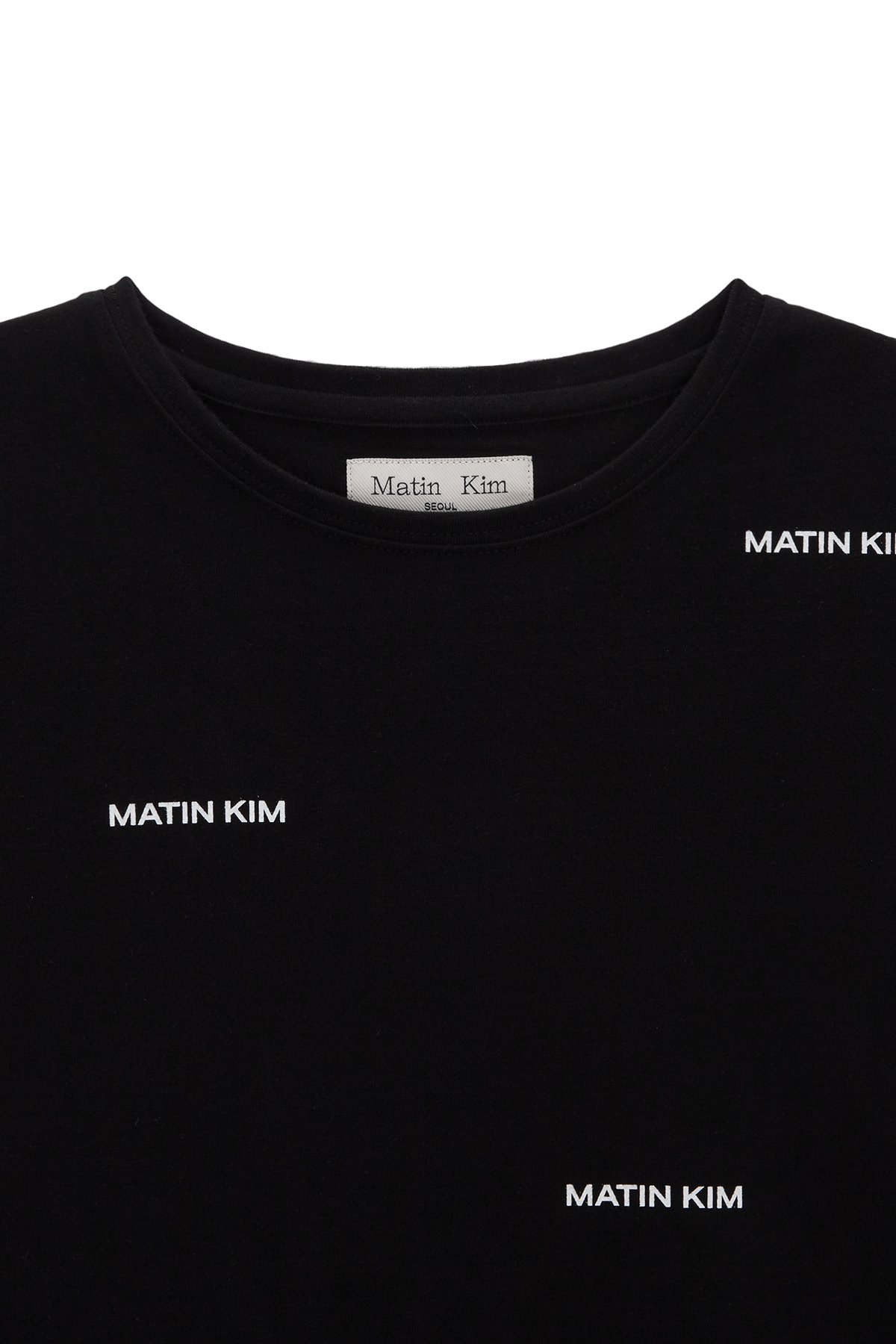 Áo thun croptop MATIN KIM Small Logo màu đen MK2377TS044M0BB - Ảnh 2