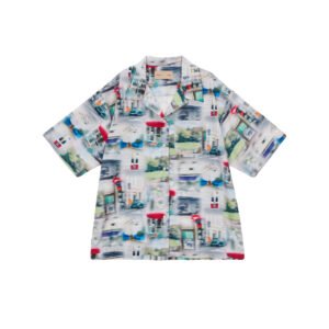 Áo sơ mi MATIN KIM Berlin Half Sleeve họa tiết phối MK2311SH002M0MX