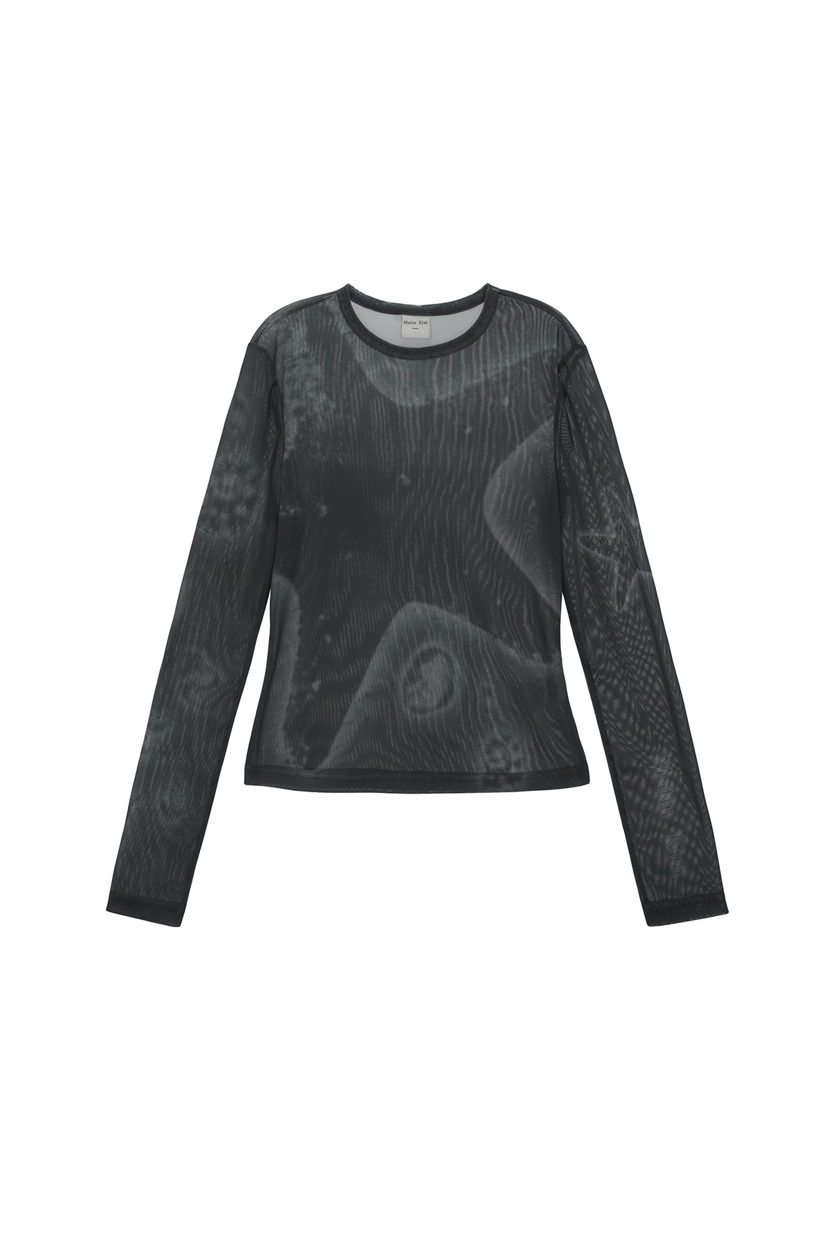Áo lưới dài tay MATIN KIM Starfish Mesh màu than MK2434TS027MCH