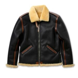 Áo khoác da BLACK PP Type B-6 Mouton Flight Jacket BP.22-01
