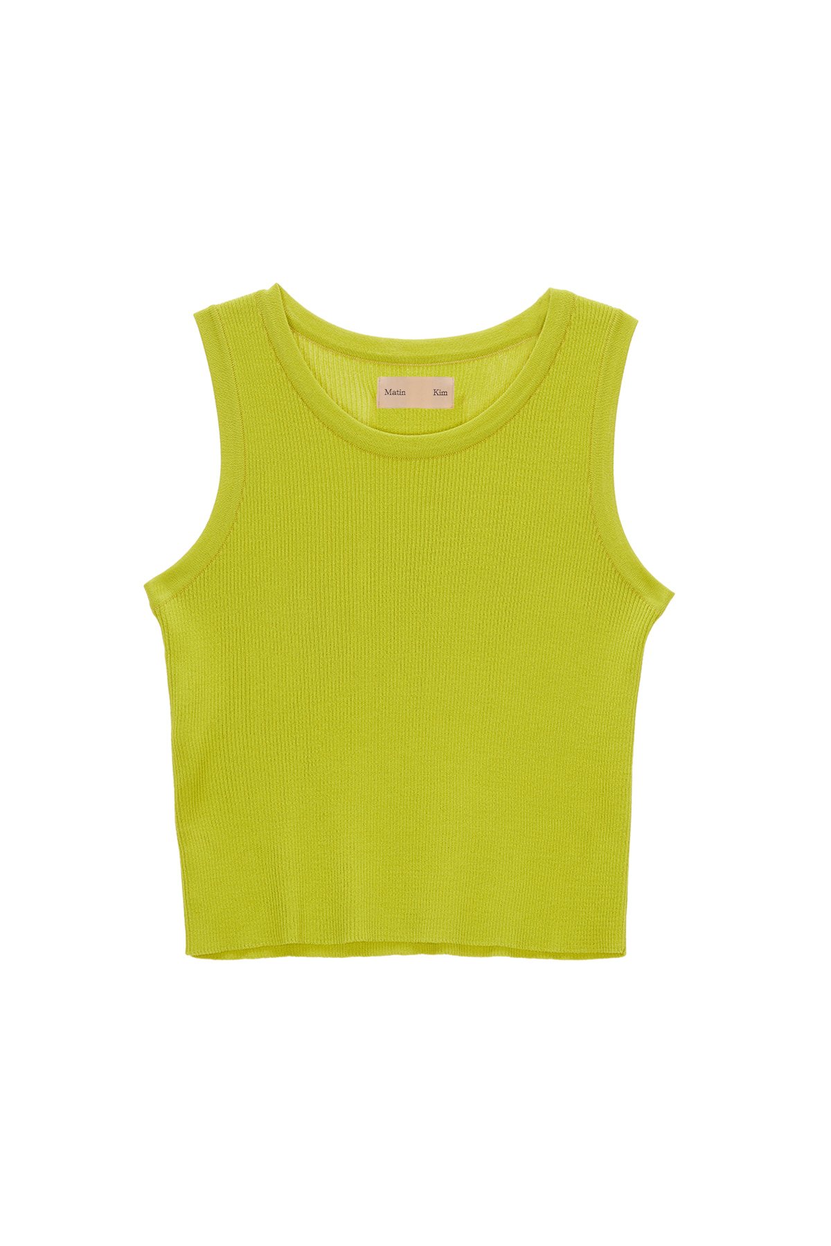 Áo dệt kim không tay MATIN KIM Airy Sleeveless màu chanh MK2311KV001M0LM