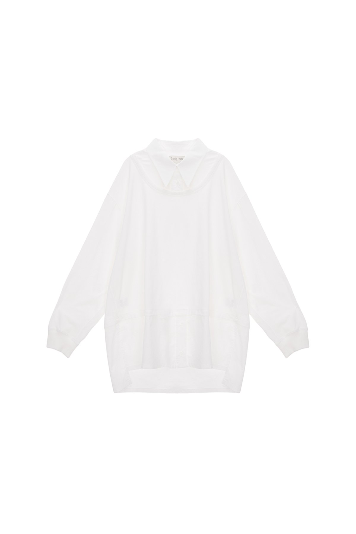 Áo sơ mi MATIN KIM Oversize Layered màu trắng MK2334SH006M0WH