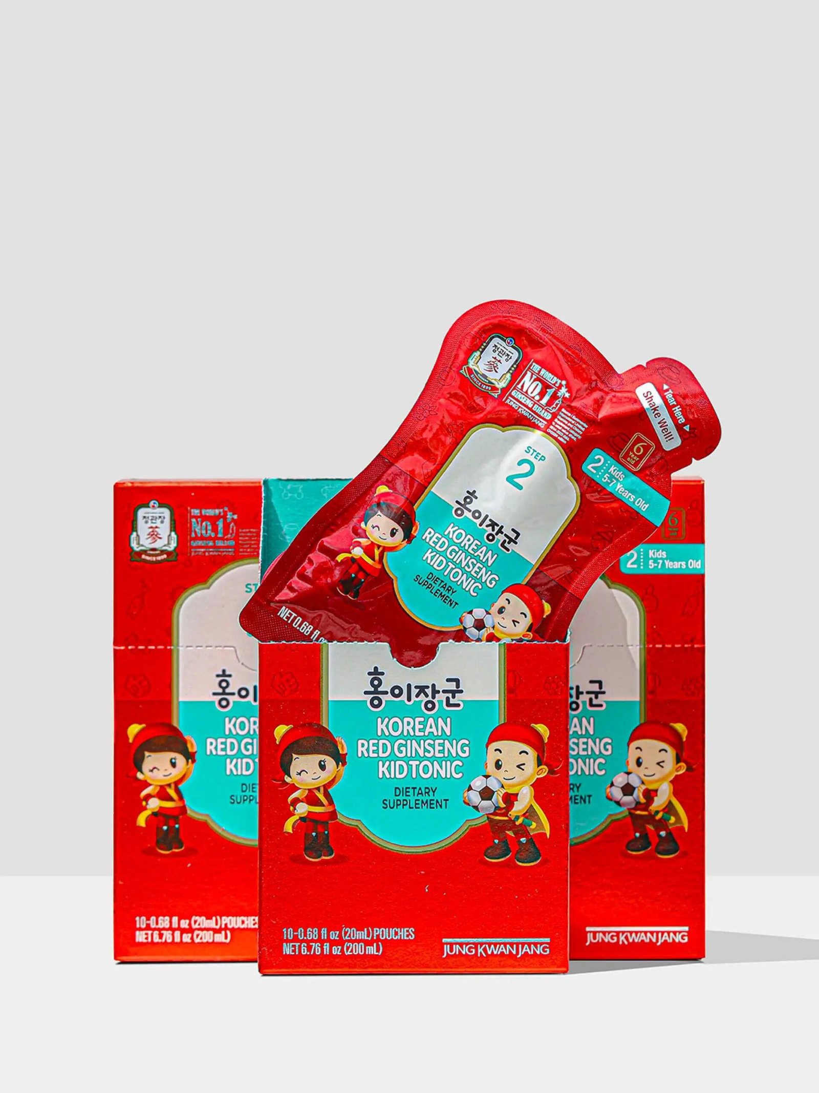 Nước hồng sâm JUNG KWAN JANG Kid Tonic Step 2 cho trẻ 5–7 tuổi 20 ml × 30 gói - Ảnh 2